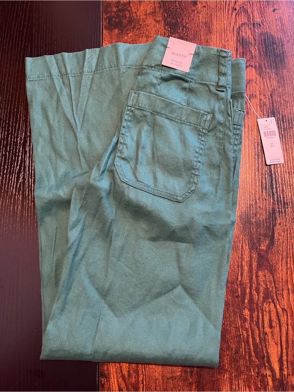 NWT Maeve Men's Teal Green Stretch Chino Pants